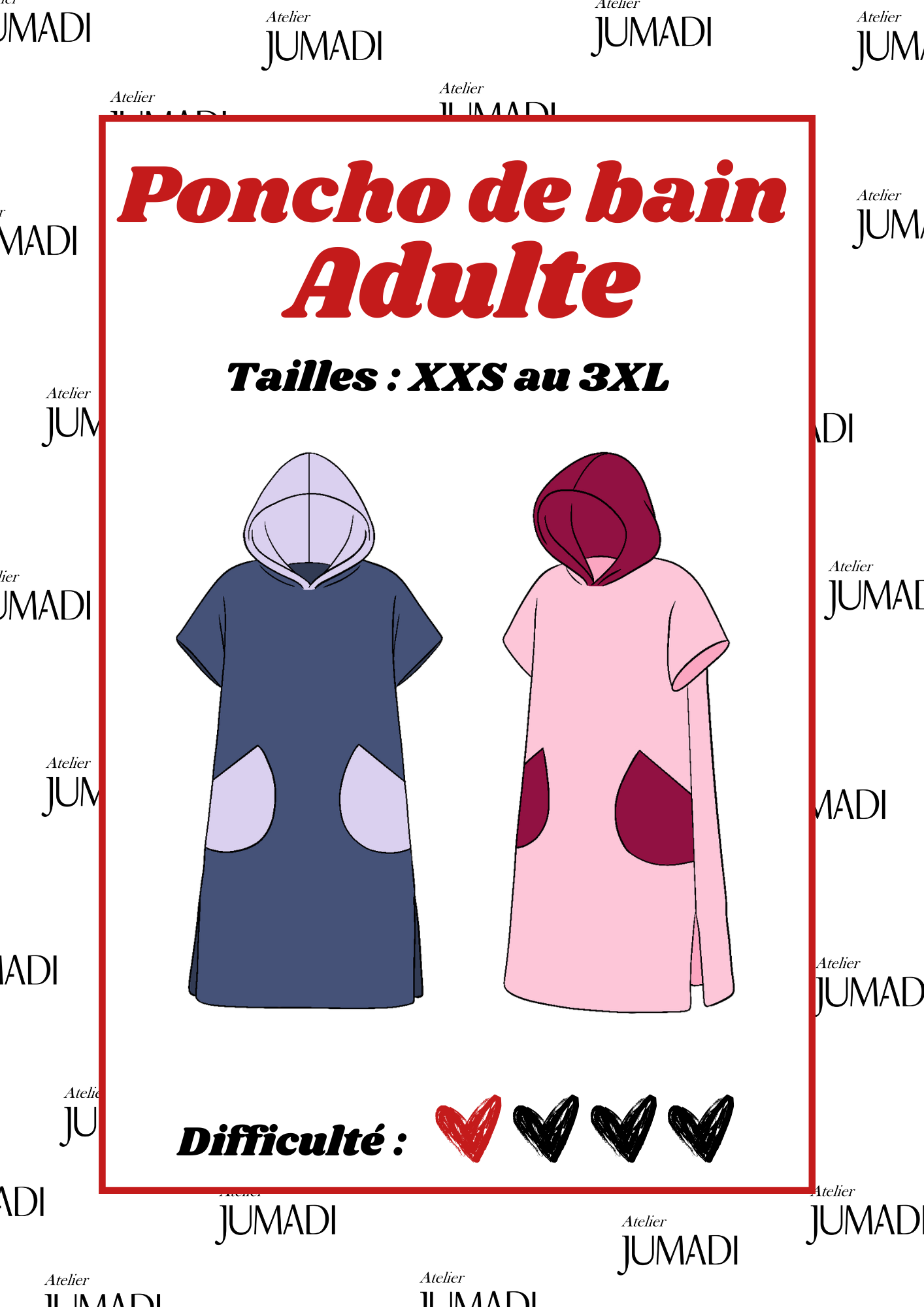 Patron Poncho de Bain – Version Adulte – atelierjumadi